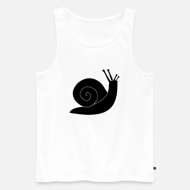 schnecke - Männer Premium Bio Tank Top - Weiß