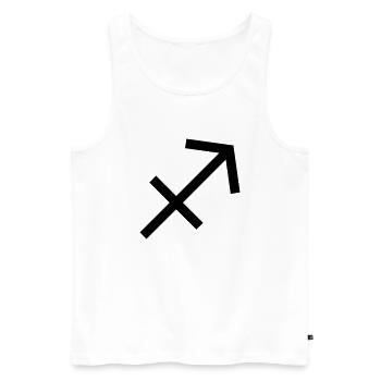 Schütze - Männer Premium Bio Tank Top - Weiß - Vorne - AI Model Male 178 light (178cm)