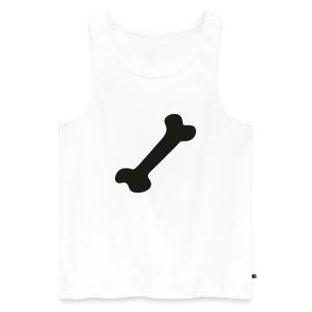 Knochen - Bone - Männer Premium Bio Tank Top - Weiß - Vorne - AI Model Male 178 light (178cm)