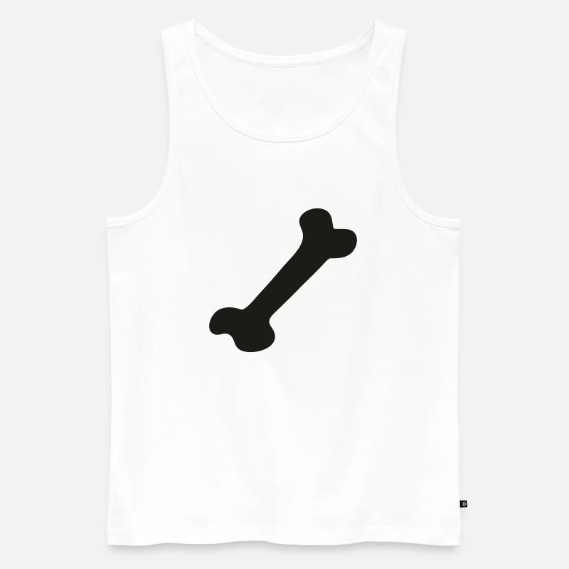 Knochen - Bone - Männer Premium Bio Tank Top - Weiß