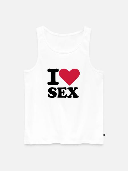 Sex - Men's Premium Organic Tank Top - white