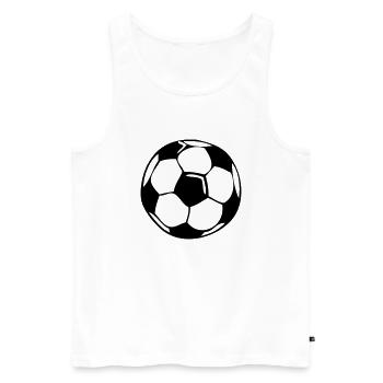 fußball - Männer Premium Bio Tank Top - Weiß - Vorne - Michal (187cm)