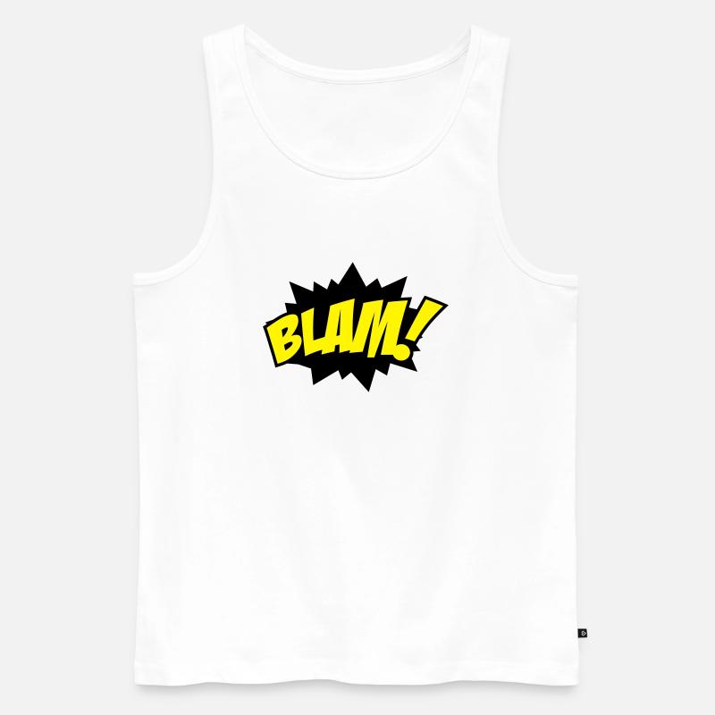explosion - Männer Premium Bio Tank Top - Weiß
