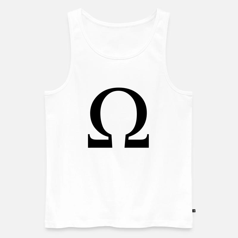 Omega - Männer Premium Bio Tank Top - Weiß