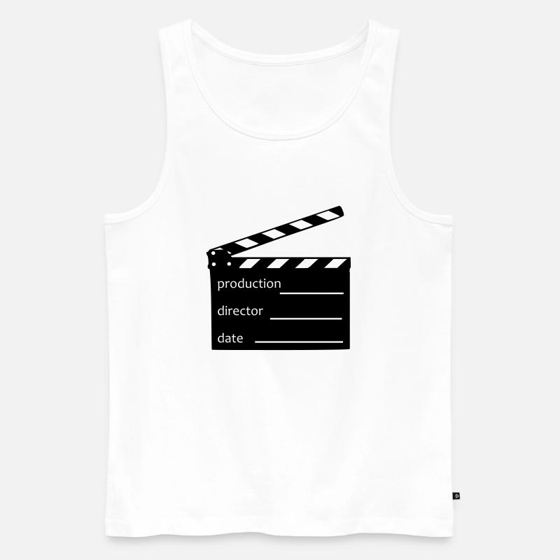 Film - Klappe - Männer Premium Bio Tank Top - Weiß