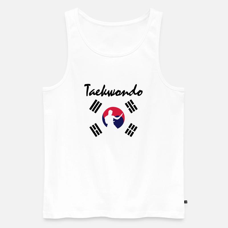 Taekwondo - Männer Premium Bio Tank Top - Weiß
