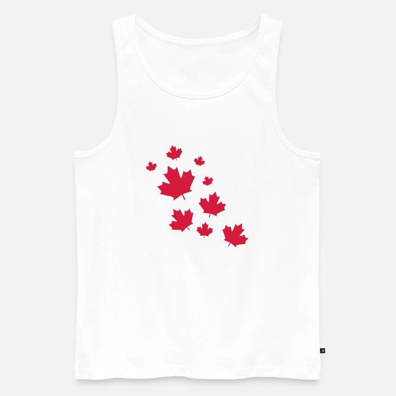 Canada Maple Leave Rain - Männer Premium Bio Tank Top - Weiß