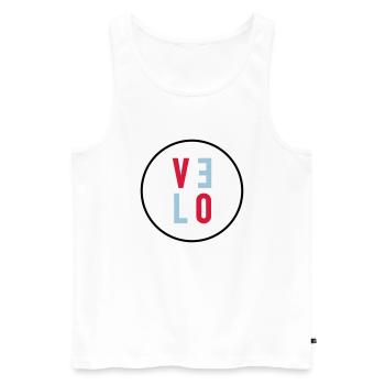 velo 4 color - Men's Premium Organic Tank Top - white - Front - Michal (187cm)