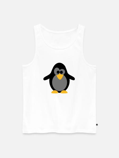 Pinguin - Männer Premium Bio Tank Top - Weiß