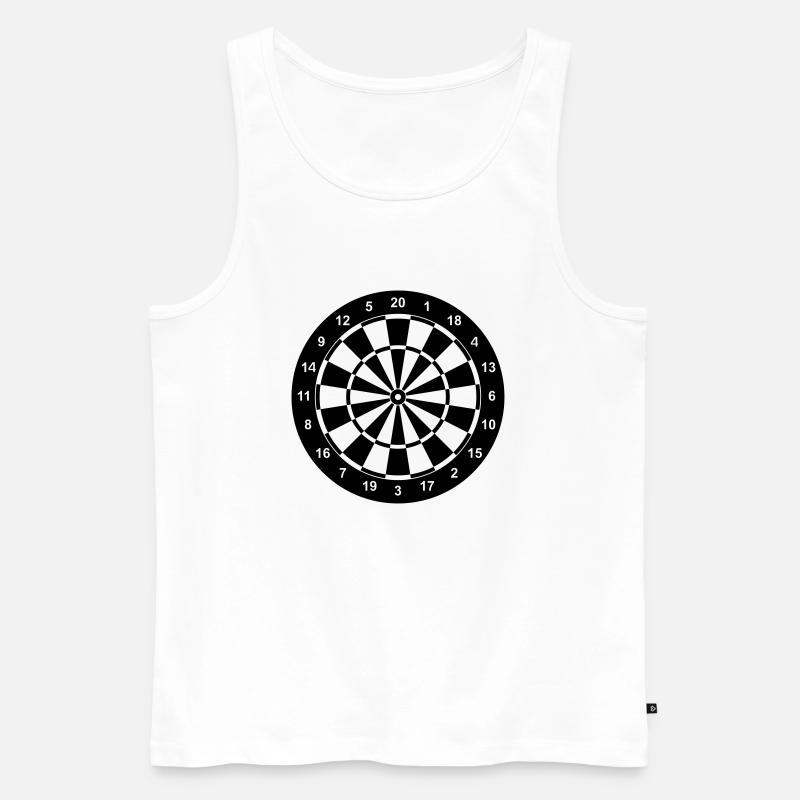 dartboard_1fb - Männer Premium Bio Tank Top - Weiß