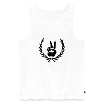 Sieger / Erster / Winner - Männer Premium Bio Tank Top - Weiß - Vorne - AI Model Male 178 light (178cm)