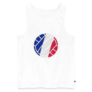 volleyball - Männer Premium Bio Tank Top - Weiß - Vorne - AI Model Male 178 light (178cm)