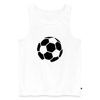 Fußball - weiß - Männer Premium Bio Tank Top - Weiß - Vorne - Michal (187cm)