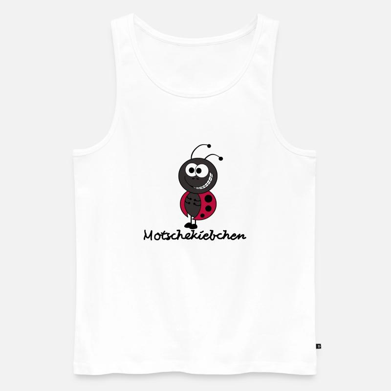 Motschekiebchen/Marienkäfer - Männer Premium Bio Tank Top - Weiß