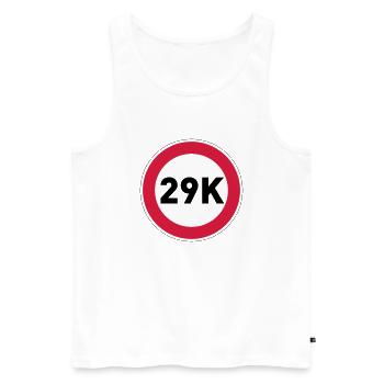 29K 40. Geburtstag - Männer Premium Bio Tank Top - Weiß - Vorne - Michal (187cm)