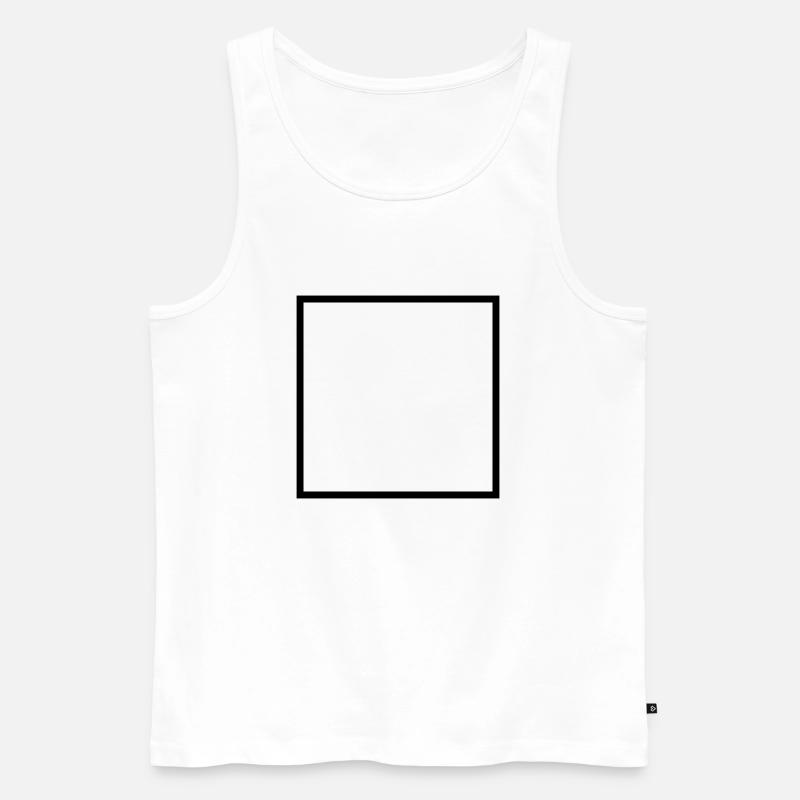 / Frame frames / / square / / rectangle / text - Men's Premium Organic Tank Top - white