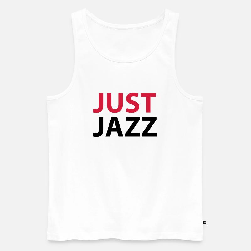 Just Jazz - Männer Premium Bio Tank Top - Weiß