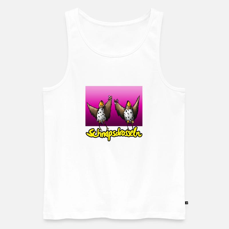 Schnapsdrosseln - Männer Premium Bio Tank Top - Weiß