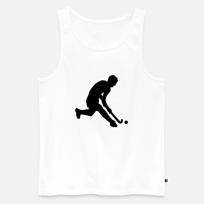herrenhockey_1c - Männer Premium Bio Tank Top - Weiß