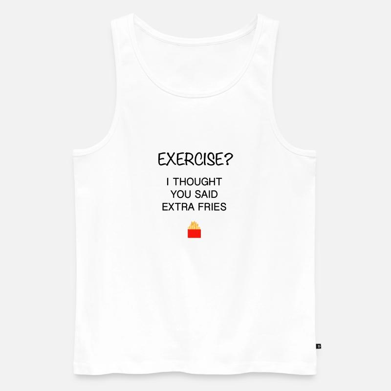 Exercise - Männer Premium Bio Tank Top - Weiß