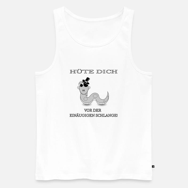Einäugige Schlange - Männer Premium Bio Tank Top - Weiß