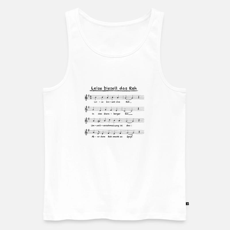 Leise bieselt das Reh - Männer Premium Bio Tank Top - Weiß