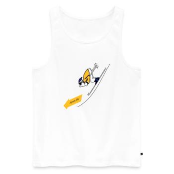 Apres ski - Männer Premium Bio Tank Top - Weiß - Vorne - AI Model Male 178 light (178cm)