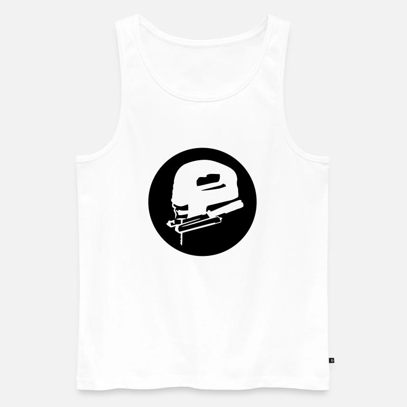 Stichsäge - Männer Premium Bio Tank Top - Weiß