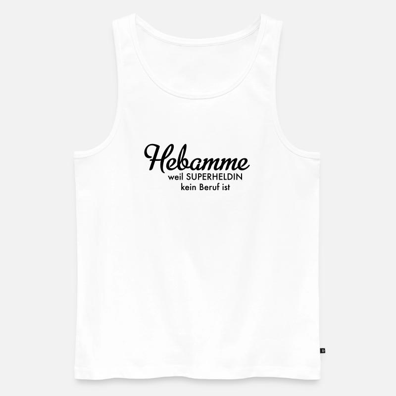 Hebamme - Männer Premium Bio Tank Top - Weiß