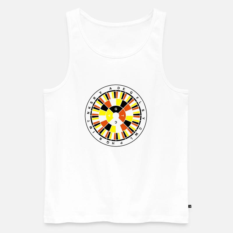 Genetic Code Nerd v1 - Männer Premium Bio Tank Top - Weiß