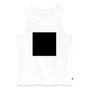 Square - Männer Premium Bio Tank Top - Weiß - Vorne - AI Model Male 178 light (178cm)