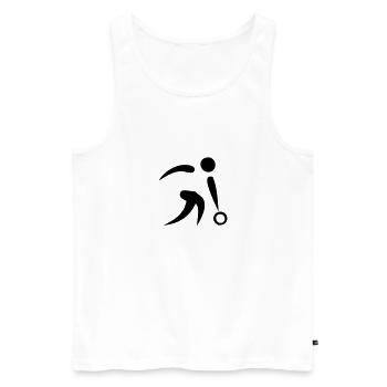 bowling sport logo - Débardeur bio Premium Homme - blanc - Devant - AI Model Male 178 light (178cm)