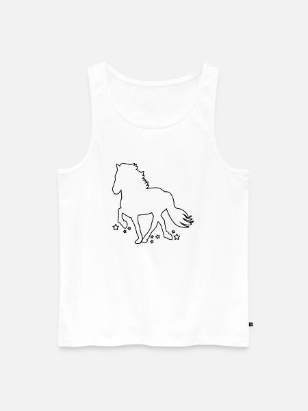 Tölter outline Stern - Männer Premium Bio Tank Top - Weiß