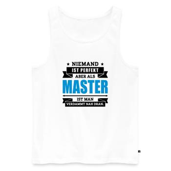 Funshirt Master - Männer Premium Bio Tank Top - Weiß - Vorne - AI Model Male 178 light (178cm)
