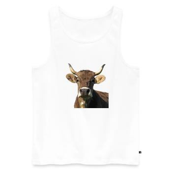 Alina von Kuhwerk - Männer Premium Bio Tank Top - Weiß - Vorne - Michal (187cm)