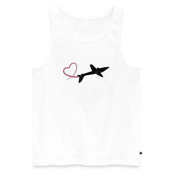 kunstflug fox 1 - Männer Premium Bio Tank Top - Weiß - Vorne - Michal (187cm)