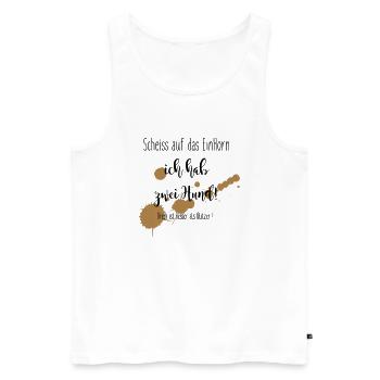 ein Horn - zwei Hund - Männer Premium Bio Tank Top - Weiß - Vorne - Michal (187cm)