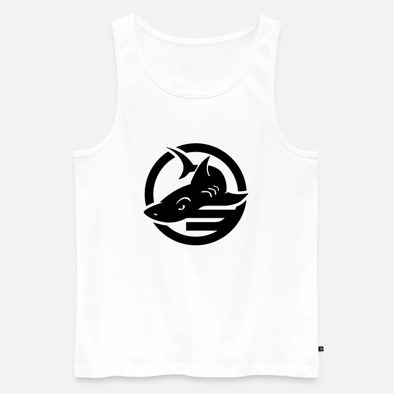 Hai-sixmilliards.com-1c - Männer Premium Bio Tank Top - Weiß