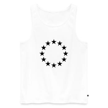 stern kreis - Männer Premium Bio Tank Top - Weiß - Vorne - Michal (187cm)