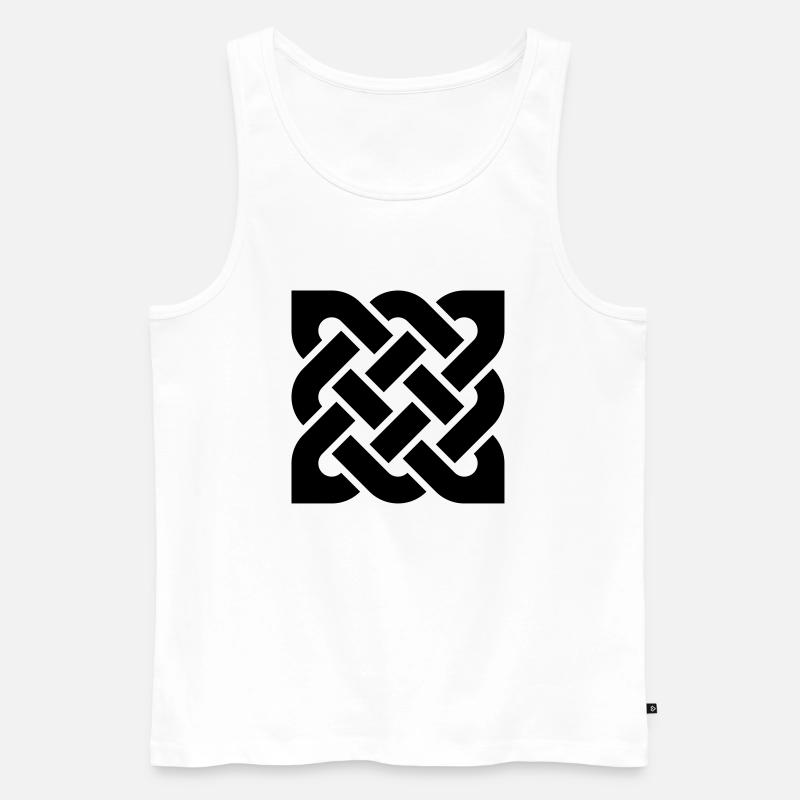 Celtic Square Knot - solid - Men's Premium Organic Tank Top - white