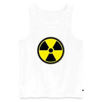 radiation_nuclear - Débardeur bio Premium Homme - blanc - Devant - AI Model Male 178 light (178cm)