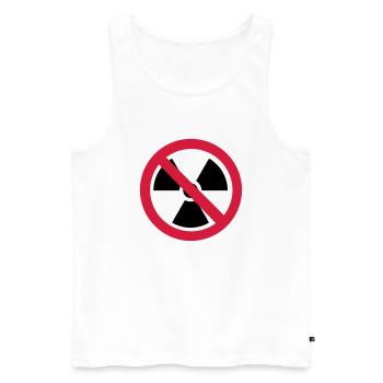 No atomic energy - Men's Premium Organic Tank Top - white - Front - AI Model Male 178 light (178cm)