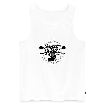 pour toujours les motocyclistes - Débardeur bio Premium Homme - blanc - Devant - Michal (187cm)