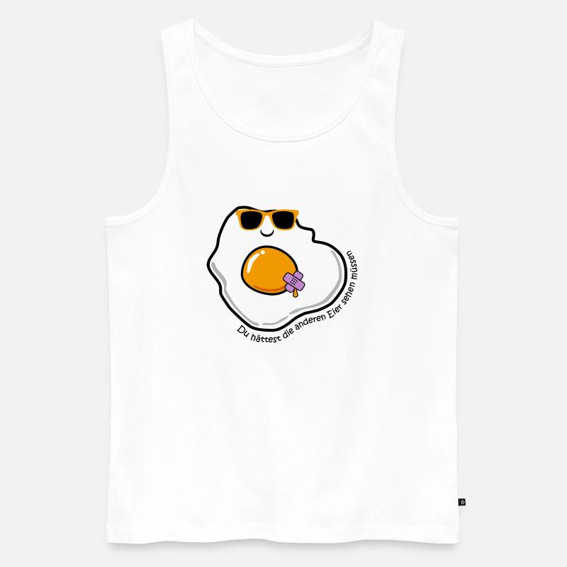 Spiegelei - Männer Premium Bio Tank Top - Weiß