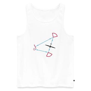 glider competition - Débardeur bio Premium Homme - blanc - Devant - AI Model Male 178 light (178cm)