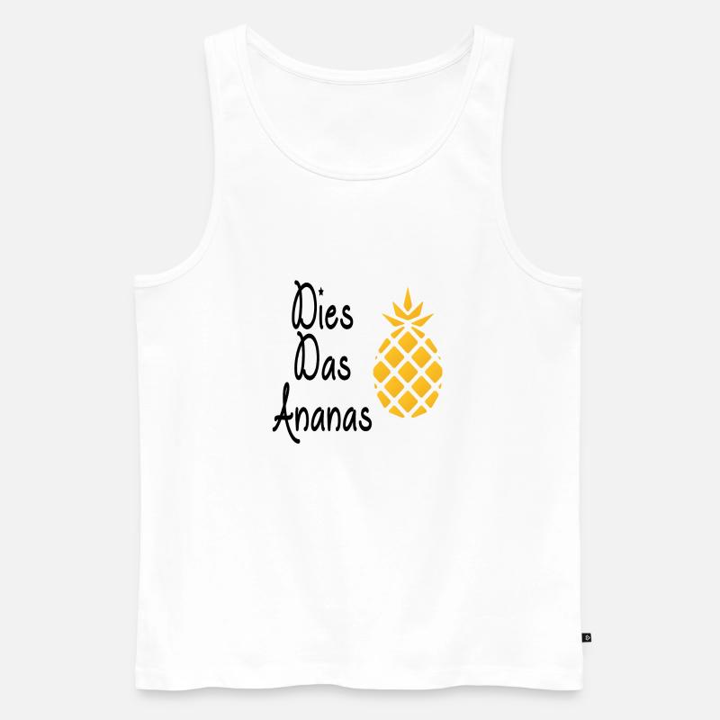 Ananas - Männer Premium Bio Tank Top - Weiß