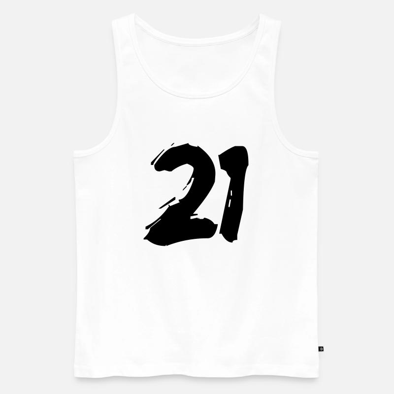 Brushed 21 - Männer Premium Bio Tank Top - Weiß