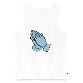 Christentum Collection - Männer Premium Bio Tank Top - Weiß - Vorne - AI Model Male 178 light (178cm)