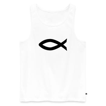 Christentum - Männer Premium Bio Tank Top - Weiß - Vorne - Michal (187cm)