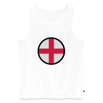 Under The Sign Of England - Men's Premium Organic Tank Top - white - Front - Michal (187cm)